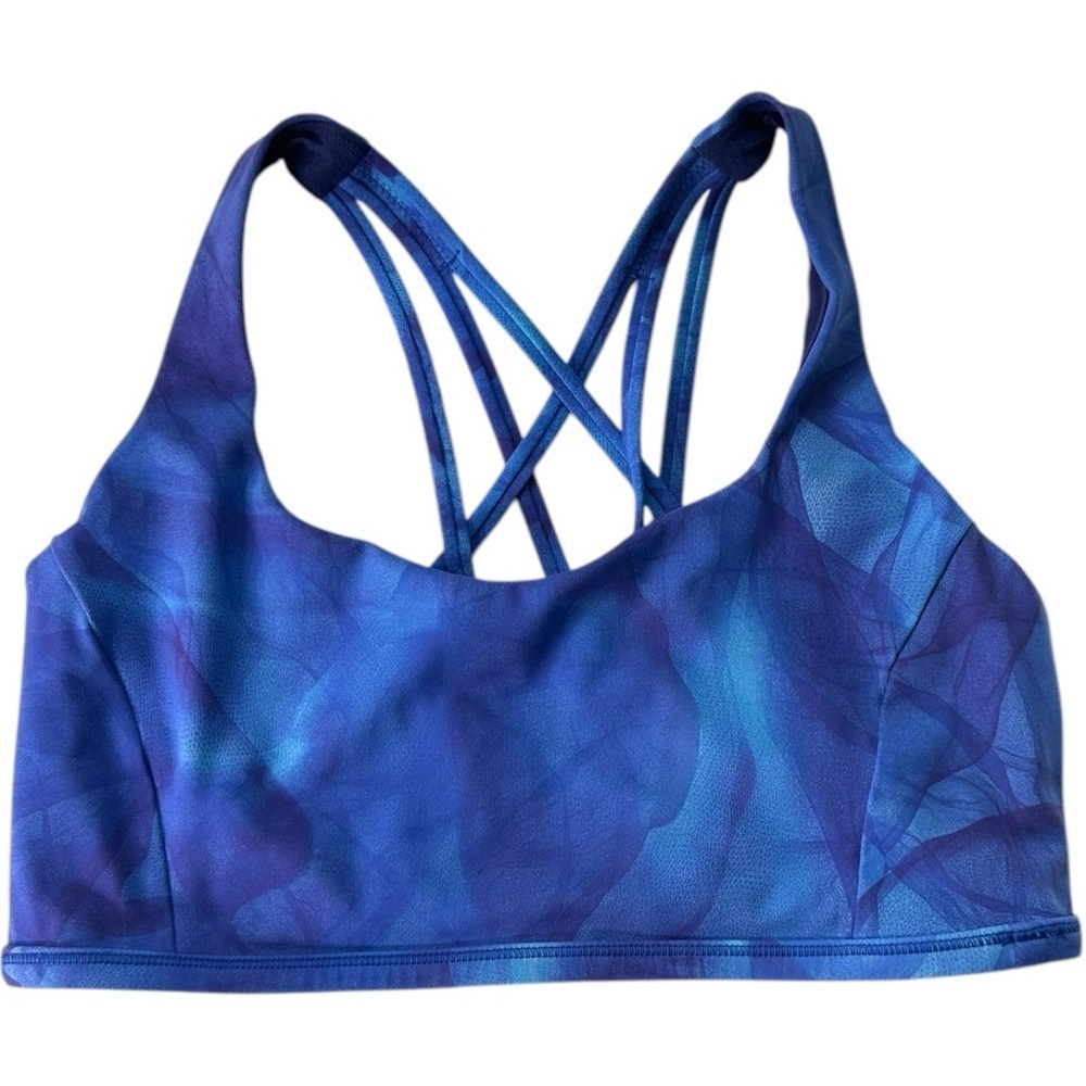 Lululemon Free To Be Tranquil Bra Midnight Tulle Multi Sports Bra Size 10